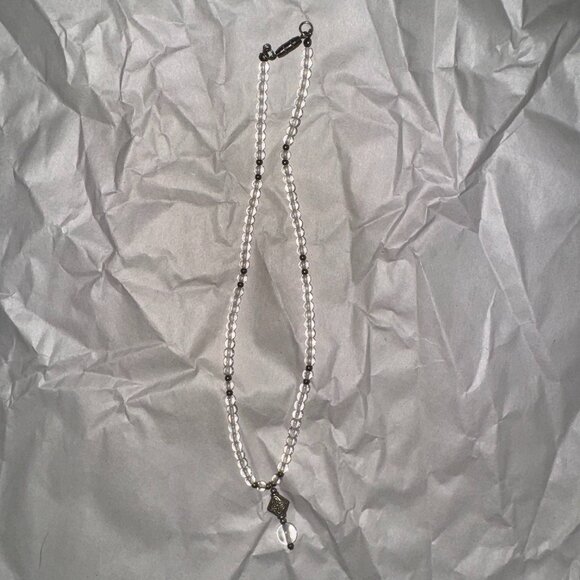 15" Clear and Silver Beaded Necklace - Picture 10 of 10